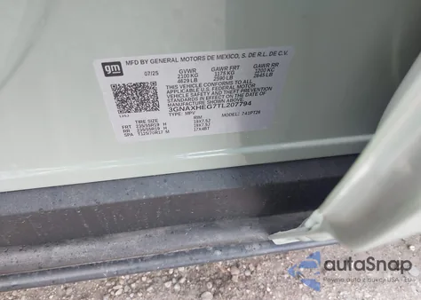 2026 Chevrolet Equinox Fwd Lt из США, поврежденный, VIN 3GNAXHEG7TL207794